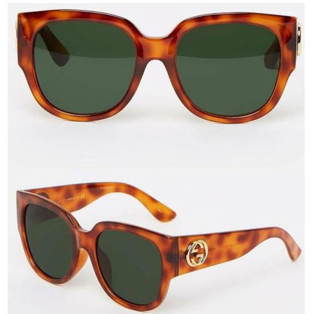 GUCCI Gold logo sunglasses